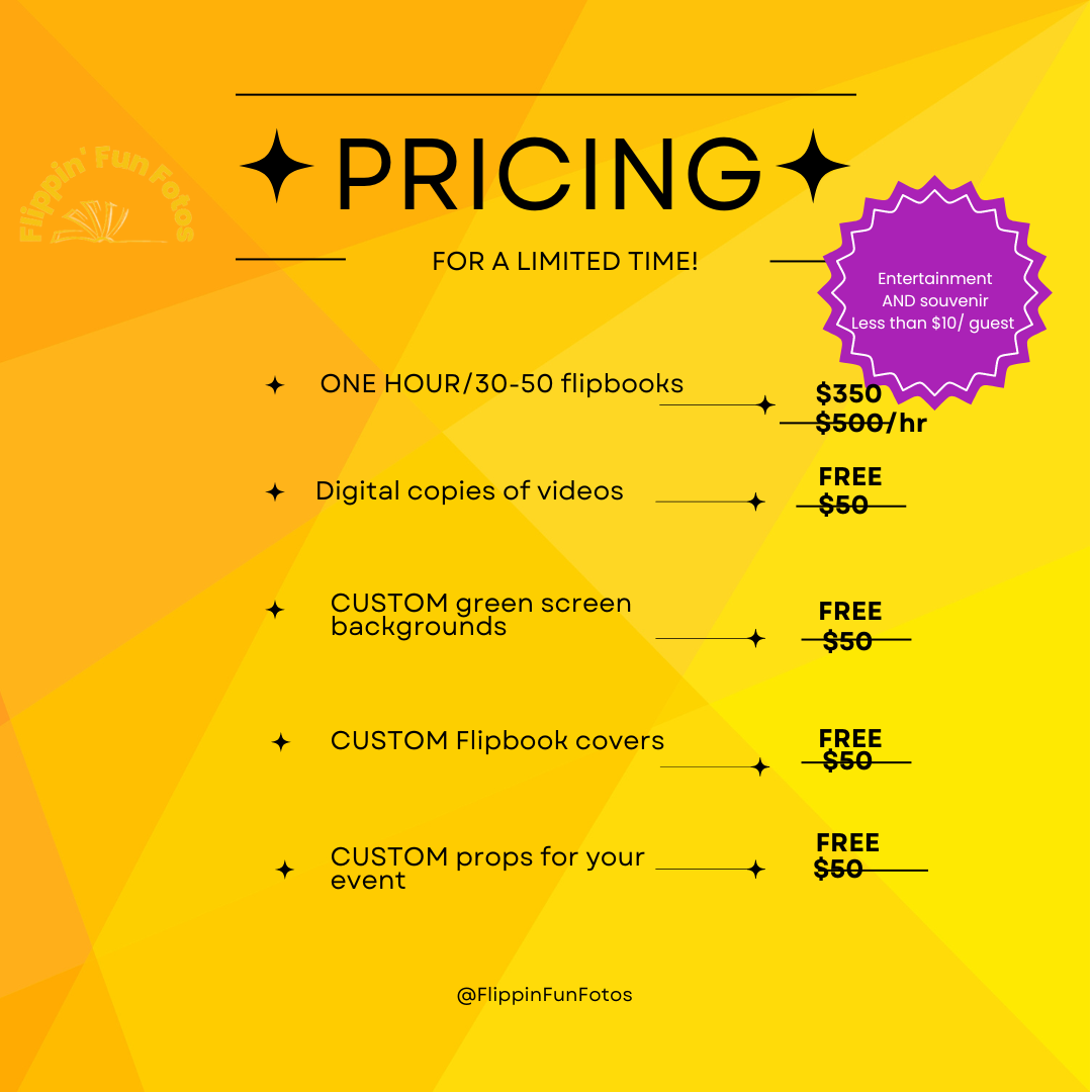 Flippin Fun Fotos pricing
